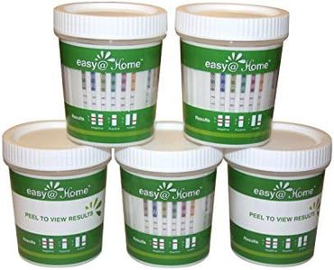 5 Pack Easy@home, Drug Test Cup for 12 Different Drugs Buprenorphine (BUP),Marijuana (THC),Cocaine (COC),Morphine (MOP),Methamphetamine (MET),Oxycodone (OXY),Amphetamine (AMP),Barbiturates (BAR),Benzodiazepines (BZO),Methadone (MTD), Methylenedioxymethamphetamine (MDMA),Phencyclidine (PCP) #ECDOA-6125B