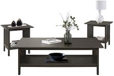 Lexicon Noel 3-Piece Coffee Table Set, Antique Gray