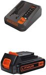BLACK+DECKER 20V MAX Lithium Battery Charger with 1.5-Ah Lithium Battery (BDCAC202B & LBXR20)