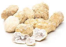 DesertUSA 10 Break Your Own Geodes, Large 2.5 - 4.5” Plus Cloth from Morocco, Open to Reveal Amazing Crystals, Exciting Home Science Project for Kids, Fun for All Ages!