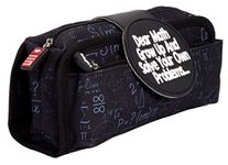 Fringoo - Cool Funny Sillicone Patch Kids Pencil Case | 2 Zipped Compartments and Large Stationery Pouch | for Teenagers Or Kids | Great for School, Home Or University - Dear Math