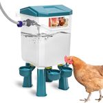 Lilyang Float-Controlled Automatic Chicken Waterer for Continuous Fresh Water, Self Filling Chicken Waterer with 60 Inch Water Hose (One End 3/4''), Suitable for Quail Duck Turkey