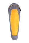 Mountain Warehouse Traveller 50 Sleeping Bag -220cmx80cmx50cm - 2 Season, Mummy Shaped Sleeping Bag - For Autumn, Camping & Travel Yellow Long Length