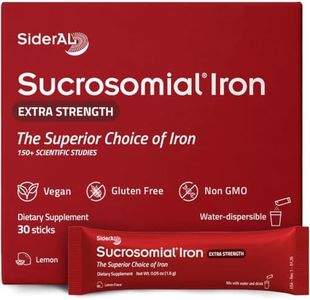 Extra Strength Sucrosomial Iron Supplement for Women and Men - Clinically Proven to Increase Levels Without Side Effects, Gentle on Stomach, 7X Higher Absorption for Anemia & Energy, Drink Mix, 30ct