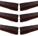 RAB Vinyl Door Seal for Metal and Wood Doors Slide-on Bottom Pack Of 6 (3ft, Brown)