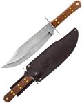 Condor Tool & Knife Undertaker Knife - 1075 High Carbon Steel - Hunting Knives with Sheath - Walnut Handle - Hand Crafted Welted Leather Sheath - Full Tang Knife - 10.2in Blade - 24 oz