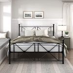 Homelegance Mardelle Metal Platform Bed, Full, Black