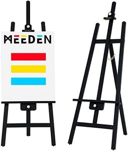 MEEDEN Wood Artist Easel for Painting Adjustable, Wood Art Easel for Adults, Holds Canvas up to 48", Painter's Easel Black