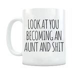 Aunt Gifts Funny Aunt Gifts From Niece From Nephew Auntie Birthday Gift From Niece,Birthday Chirstmas Gifts For Aunt Aunite Coffee Mug Best Aunt Ever, Gifts for Aunts Aunt Gifts Coffee Mugs Promoted to Aunt New Auntie Aunt To Be Coffee Mugs Look at You Becoming a Nurse and Shit Mug - 11 Oz Ceramic Tea Coffee Mug, cand Family with a Sense of Humor!