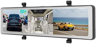 10 Inch Mirror Dash Cam, Front and 