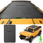 Alien Sunshade for Ford Bronco Sun Shade Black (2021-2024) - Full Length for Bronco Sunshade Bimini Top for Ford Bronco Accessories 4 Door – Premium Mesh Bikini Top Shade Blocks UV, Wind & Noise.