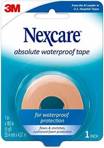 Nexcare Absolute Waterproof Tape, Flexible Foam Medical Tape, Secures Dressing and Keeps Wounds Dry - 1 In x 5 Yds, 1 Roll of Tape