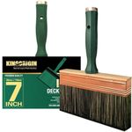 KINGORIGIN Deck Stain Brush, 7 Inch Paint Brush, Quick Deck Brush with Threaded Handle for Extension Use, Paint Brushes for Walls, Stain Brushes for Wood, Fence and Furniture