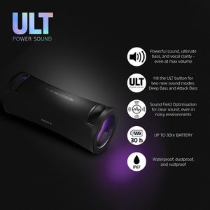 Sony ULT FIELD 7 Bluetooth Speaker – Black, Portable Wireless Audio