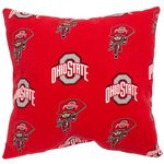 College Covers Outdoor Decorative Pillow Pillow, 16" X 16", Ohio State Buckeyes