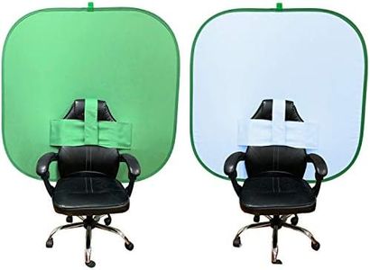 NOVARENA 5ft x 5ft Green Screen Work from Home Video Conferencing Dual-Sided 59"/150cm Square Webcam Zoom Background Screen Privacy Chroma Key Chair Backdrop Video Chats Skype YouTube Video Calls