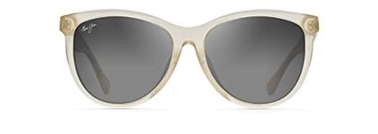 Maui Jim Women Glory w/Patented PolarizedPlus2 Lenses Cat-Eye Sunglasses, Milky Almond/Neutral Grey Polarized, Medium