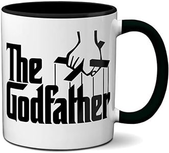 OM3® – Tazza in ceramica The Godfather | 325 ml | stampa su entrambi i lati | Nero
