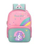 BEAUTY GIRLS By Hotshot 1579 Classic Series Unicorn|School Standard Backpack |Tuition Bag|Kids Bag|20 L For Girls School Bag, Pink