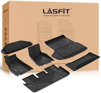 LASFIT Premium Extra Thick Floor Mats & Trunk Mat for Tesla Model S & Model S Plaid 2025 2024 2023 2022 2021, Custom Fit TPE All Weather Front Rear Trunk Cargo Liners Full Set Waterproof Car Mats