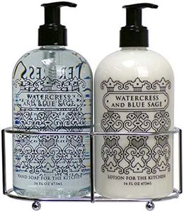 3 Pc Set - Watercress and Blue Sage Duo in Caddy