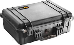 PELI 1520 Rugged Protective Case for Sensitive Equipment, IP67 Watertight, 49L Capacity, Made in Germany, With Customisable Foam Inlay, Black