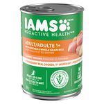 IAMS Proactive Health Wet Dog Food Adult, Chicken & Whole Grain Rice, Classic Ground, 369g Can (12 Pack)