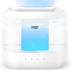 Dreo Humidifiers for Bedroom, Top Fill 4L Supersized Cool Mist Humidifier, 32H Runtime, 28 dB Quiet Ultrasonic Air Humidifier for Large Room, Plants, Baby Nursery, Indoor, Night Light, Easy to Clean