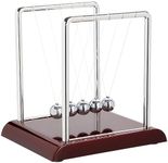 Juvale Newton's Cradle Balance Pendulum, Physics Learning Desk Toy, Swinging Kinetic Balls for Home, Office Decoration, Stress Relief, Fun Science Fidget Accessories (7x6x7 in)