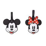 Peers Hardy - Disney Mickey and Minnie Mouse Red and Black 2 Piece Luggage Tag Set