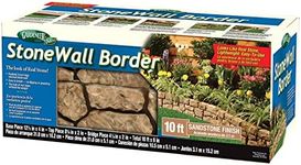 Gardeneer by Dalen Stone Wall Border Landscape Edging Border – 6 Inch Garden Edging Border – Hand Painted Easy DIY Installation Edging for Landscaping – Lightweight Realistic Design (Sandstone)