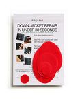 PRO FIX: Easy-to-Use Down Jacket Repair Patch Kits Pre-Cut, Self-Adhesive, Waterproof, Tear-Resistant Patches for Repairing Clothing, Sleeping Bags, Tents, Outdoor Gear - Red