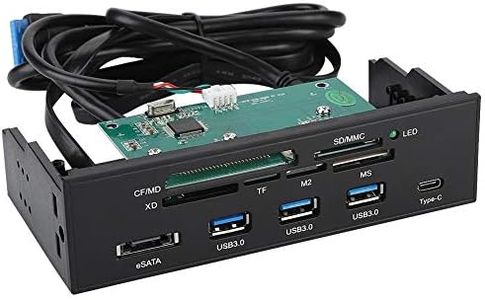Pomya Internal Card Reader Dashboard, 5.25 inches Multifunction PC Front Panel Support USB 3.1/3.0 Port /MS/XD/M2/MSO