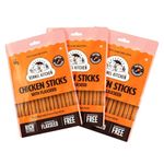 Kennel Kitchen Soft Baked Chicken Stick Treats for Dogs, 100g (Pack of 3) | Soft Dog Chew Sticks | Dog Treats for Adult Dogs and Puppies