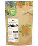 Wholefood Earth Organic Amaranth Seed – 1 kg | Raw | Vegan | GMO Free | High Fibre | Certified Organic