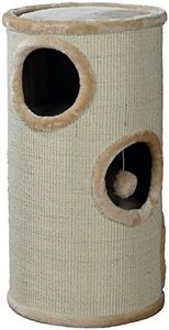 Trixie 4330, Arbre à chat format tour Beige, Diamètre 36 cm et Hauteur 70 cm