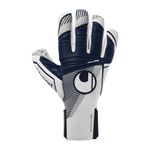 uhlsport Supergrip+ HN, Children and adults goalkeeper gloves, blanc/bleu marine, 9.5 -