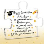 Moyel Graduation Gifts for Her 2024 Puzzle Acrylic Graduation Decorations 2024 Cool Graduation Gifts for Him Grad Gifts for Her Girls Boys Grade 8 High School University Students