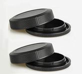 RF Body Cap & Rear Lens Cap Cover Compatible for Canon EOS R100 R10 R8 R50 R3 R5 R6 RP kit RF Mount Lens (2 Pack)