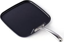 Cooks Standard 02539 Square Griddle Pan, Medium, Black