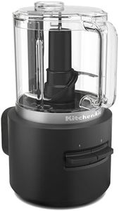 Kitchenaid Hachoir électrique sans fil - Kitchenaid Go - Robot culinaire portable pour transformer des fruits, des légumes, de la viande crue - 1,18 L - Avec batterie - Noir