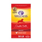 Wellness Natural Pet Food Complete Health Natural Dry Senior Dog Food, Chicken & Barley, 30-Pound Bag