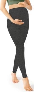 KIFAARU Over The Belly Maternity Leggings for Pregnant Women Cotton Lycra Stretchable Maternity Pants for Pregnancy (Size XL) Charcoal Grey
