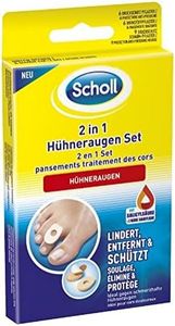 Scholl Kit 2 en 1 pour cors - Avec 6 pansements de protection contre la pression, 6 pansements pour cors et 9 pansements en mousse de protection contre la pression - 1 lot