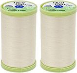 2-Pack Bundle Coats & Clark Dual Duty Plus Hand Quilting Thread 325yds Cream s960-8020