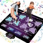 Dance Mat Toys for 3-12 Year Old Girls Boys Kids, 2 Player and Single Dance Mat Gift Electronic Pad Toys with 8 Songs Dance Mat Game Christmas Birthday Gifts for Kid Ages 3 4 5 6 7 8 9 10 11 12