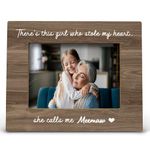 FONDCANYON Meemaw Gifts Picture Frame - Grandma Frame, Grandma Picture Frame, Grandma Mothers Day Gifts for Meemaw, Theres This Girl Who Stole My Heart She Calls Me Meemaw Photo Frame(5x7 Inch Photo)