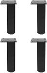 Ulifestar 4 Pack Adjustable Furniture Legs, 120mm/4.72'' Black Aluminum Alloy Support Feet Heavy Duty Replacement Legs for Sofa Bed Desk TV Cabinet Couch Coffee Table Sideboards Cupboard Dresser