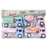 Adichai Mini Set of 4 Vehicles Truck Toys for Kids (Multicolor, Pack of: 1)