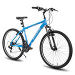 Hiland 26 Inch Mountain Bike, Mens Womens MTB with 21 Speeds, High-Tensile Steel Frame, V Brake, Hardtail Bicycle for Adults Blue